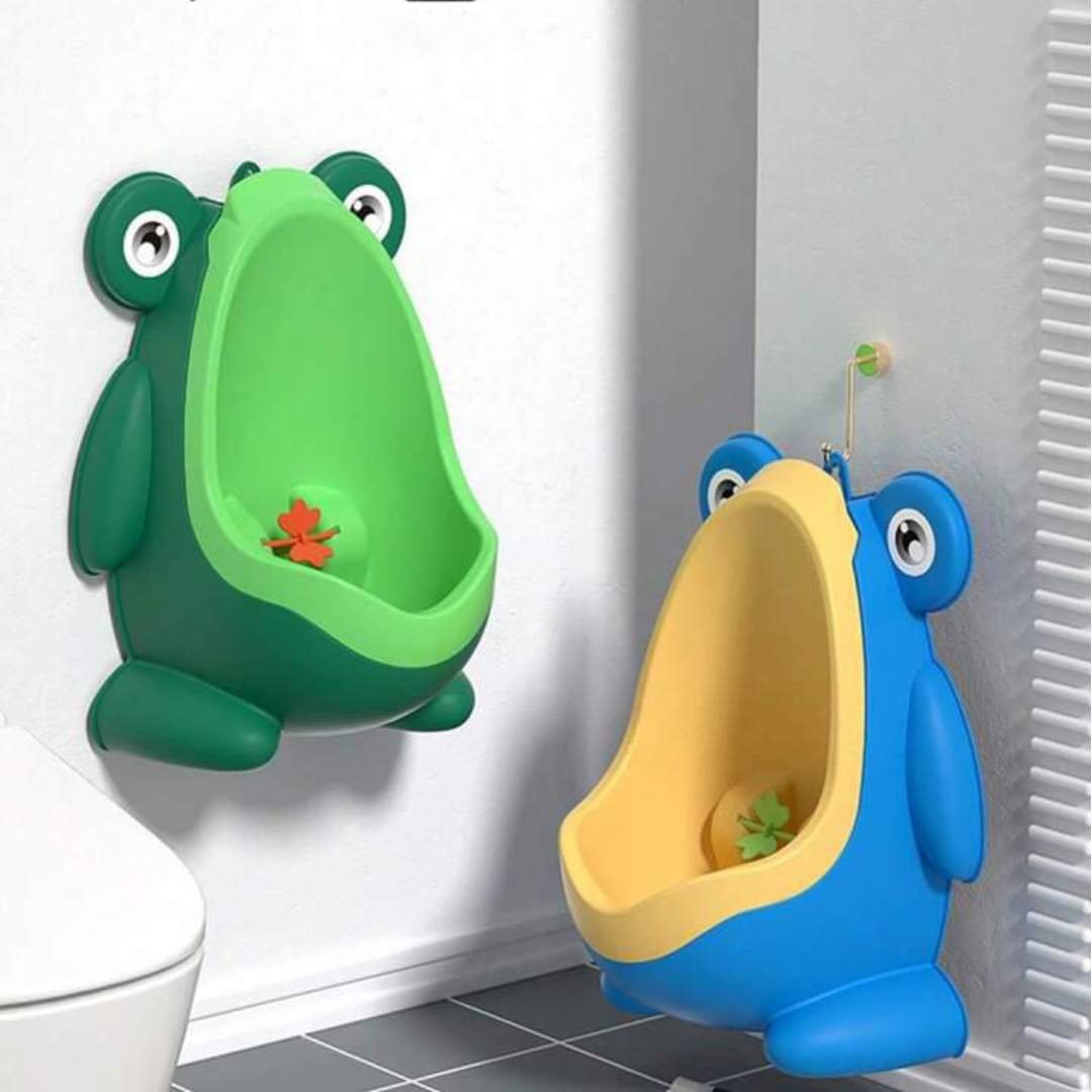 Urinario Infantil Sapo para Niños | Entrenamiento de Baño con Objetivo Giratorio