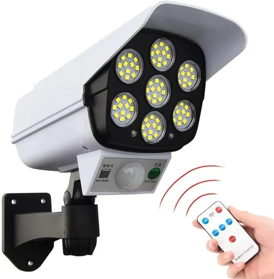 Foco LED Solar Tipo Cámara | Protege tu Hogar con Mayor Seguridad