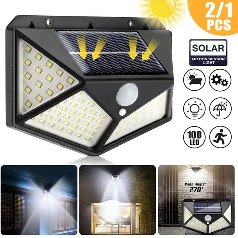 Foco Solar Premium LED con Sensor de Movimiento | Seguridad e Iluminación Inteligente