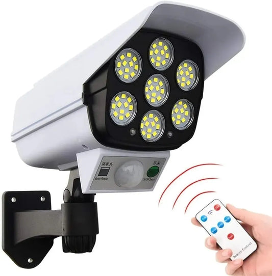 Foco LED Solar Tipo Cámara | Protege tu Hogar con Mayor Seguridad